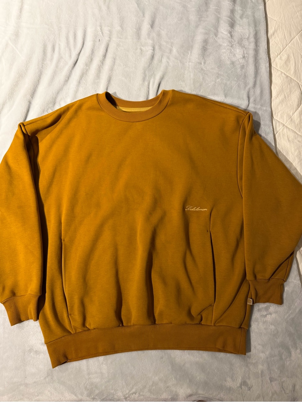 lululemon athletica Men's Mustard Crewneck Pullover